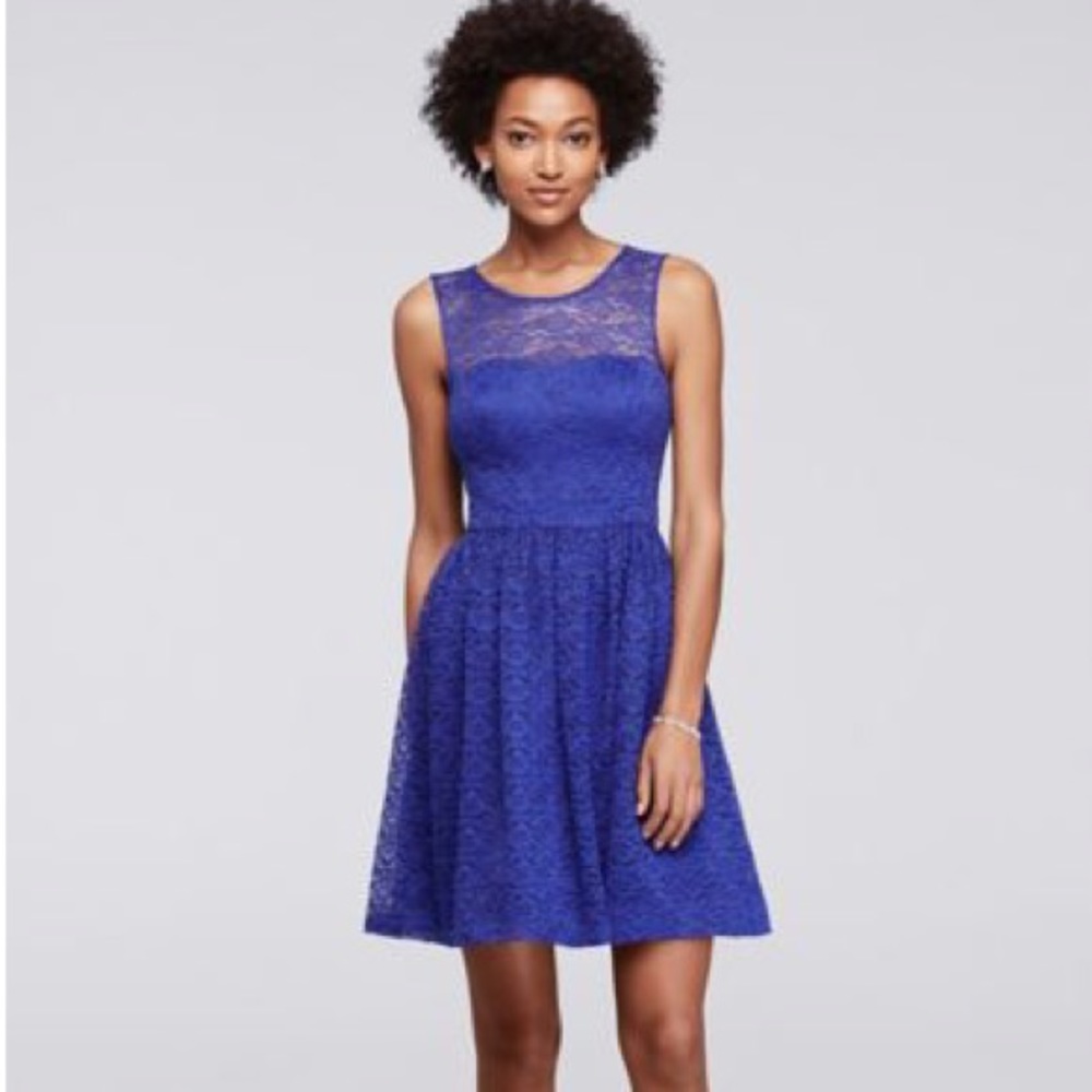 Jessica Simpson lace illusion sleeveless dress